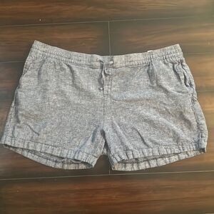 Women’s Old Navy XXL Faux Denim Lenin Blend Elastic Band Shorts